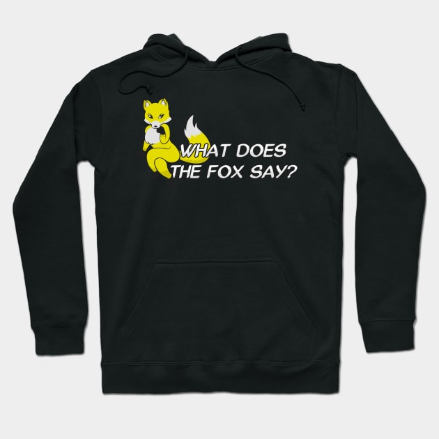 What does the fox say? - Yellow Hoodie by Brony Designs